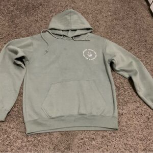 Men's “Here for a good time not a long time” Green Skeleton Graphic Hoodie
